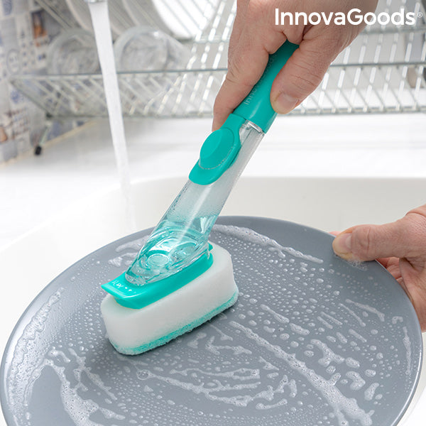 Scourer Brush with Handle and Soap Dispenser Cleasy InnovaGoods