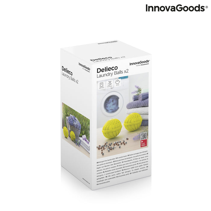 Balls for Washing Clothes without Detergent Delieco InnovaGoods Pack of 2 units